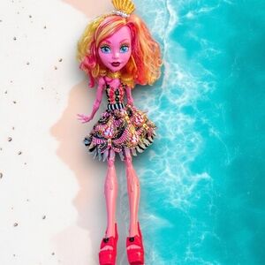 Vibrant Pink-Haired Monster High Thinking She Might Want A Treat! That's Crazy